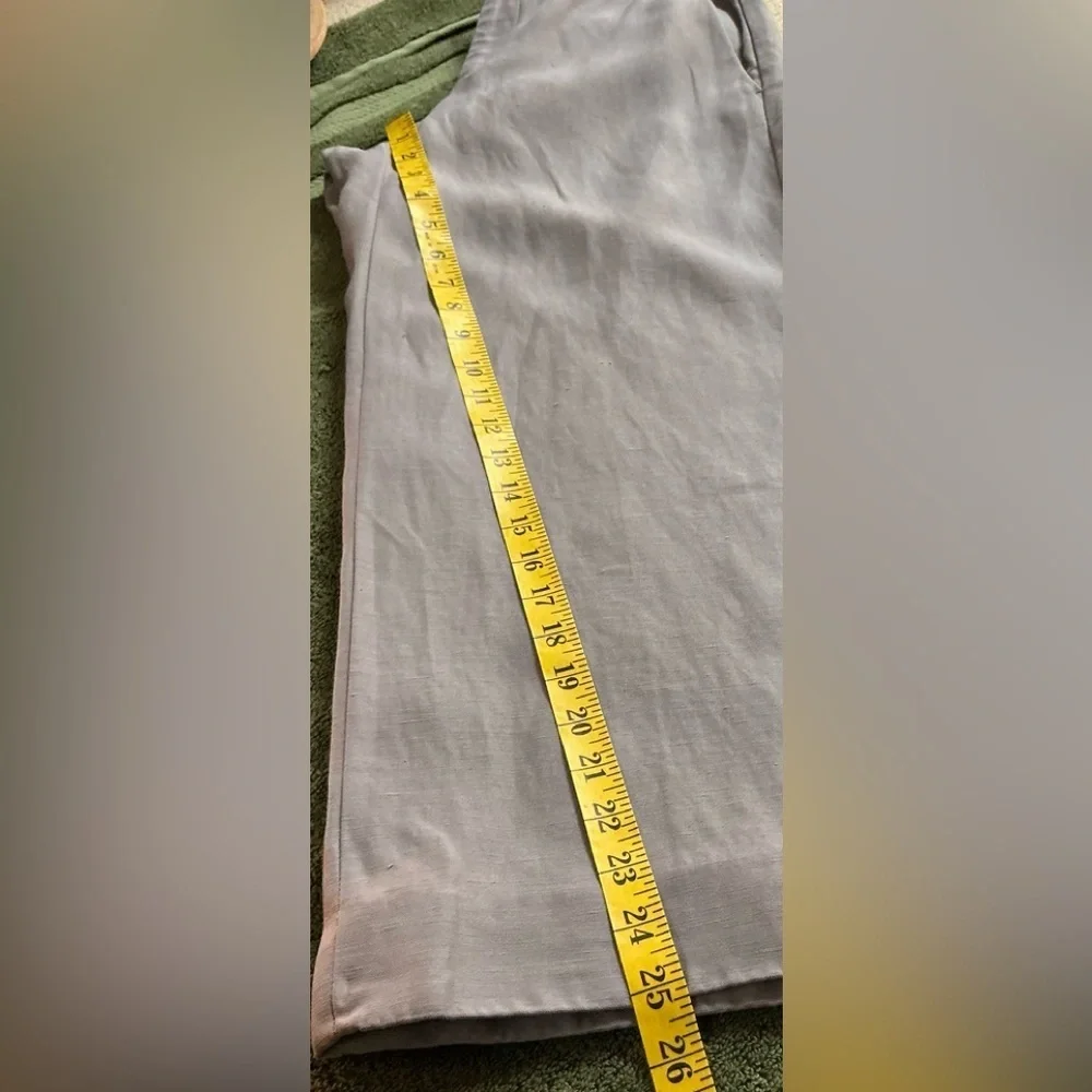 Banana Republic Heritage Collection Viscose Linen Wide-Leg Gray Pants Size 6